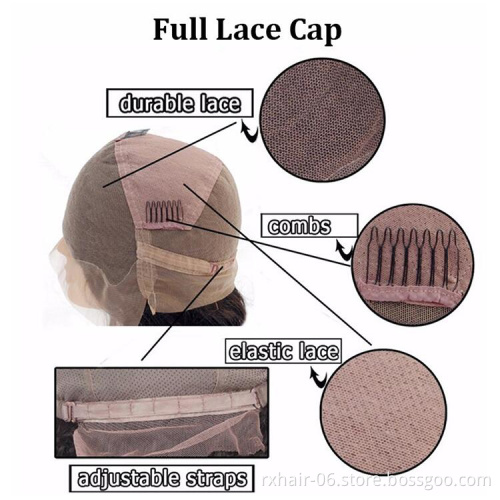 China Manufacturer 100% Cuticle Aligned Brazilian Human Hair Full Lace Wigs